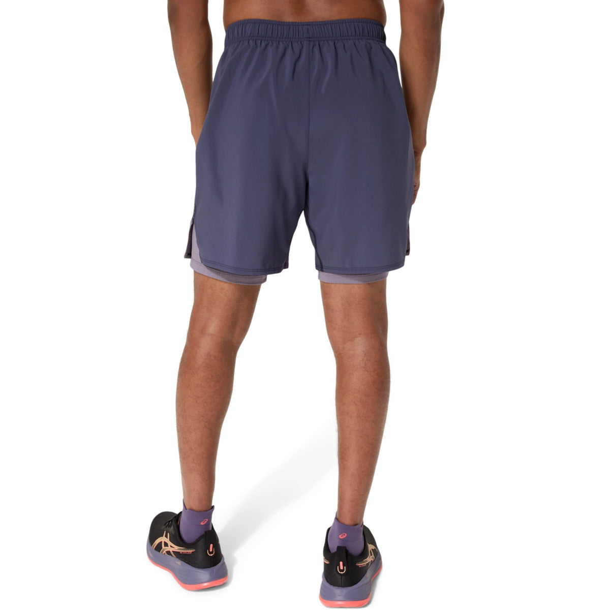 Asics Men's Silver 2-in-1 7 Inch Short Mens Apparel Shorts