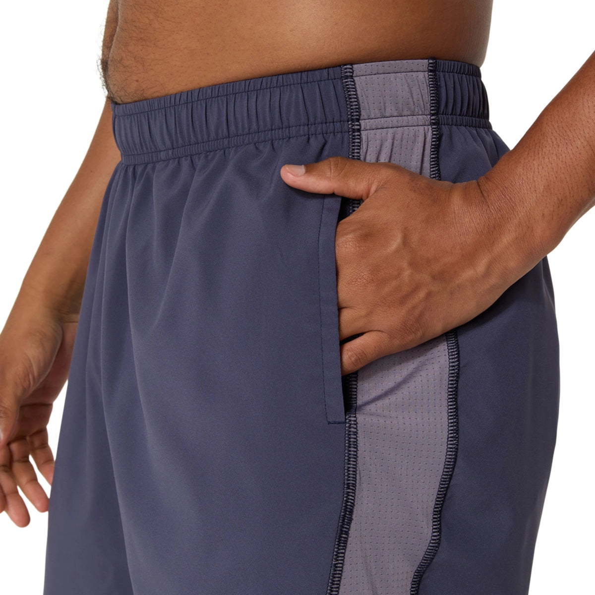 Asics Men's Silver 2-in-1 7 Inch Short Mens Apparel Shorts