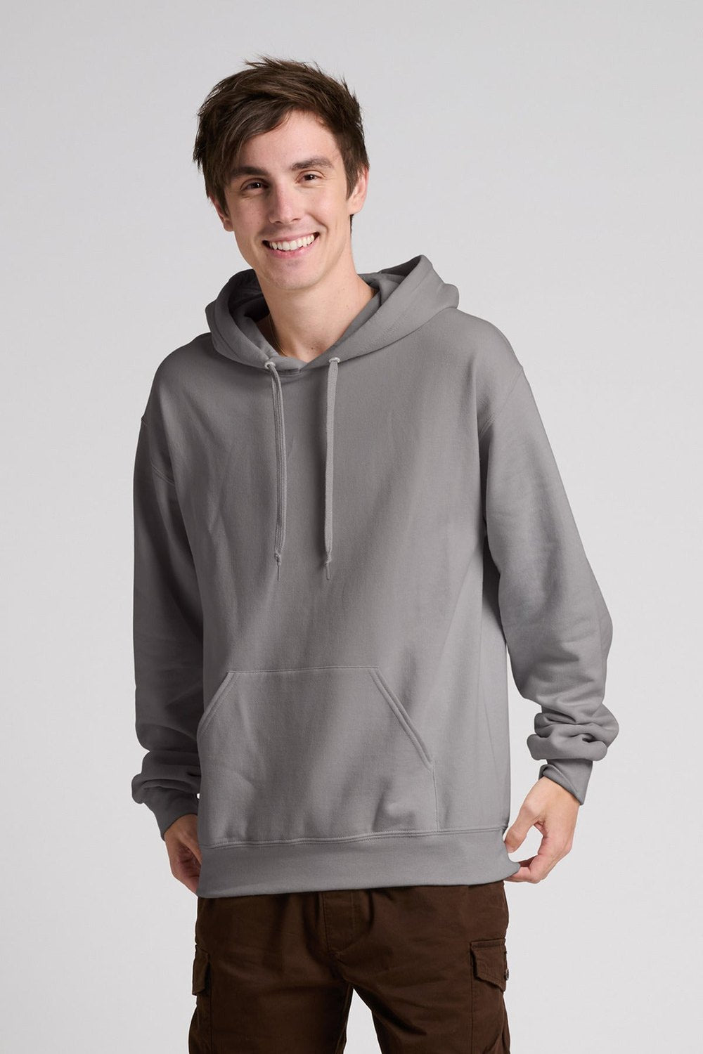 JERZEES Unisex Ultimate CVC Ring Spun Hooded Sweatshirt IC49M Mens Apparel Sweatshirts & Fleece