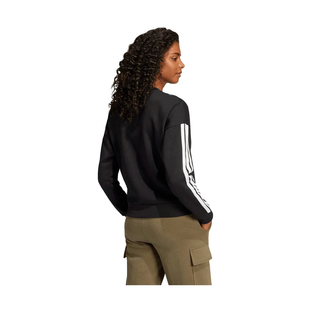 adidas Women's Essentials 3-Stripes Fleece Sweatshirt-2