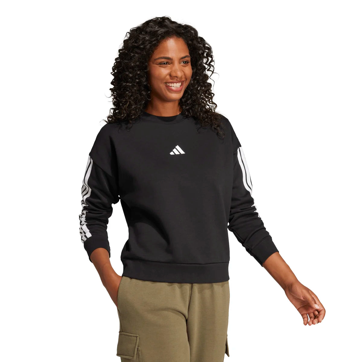 adidas Women's Essentials 3-Stripes Fleece Sweatshirt-3