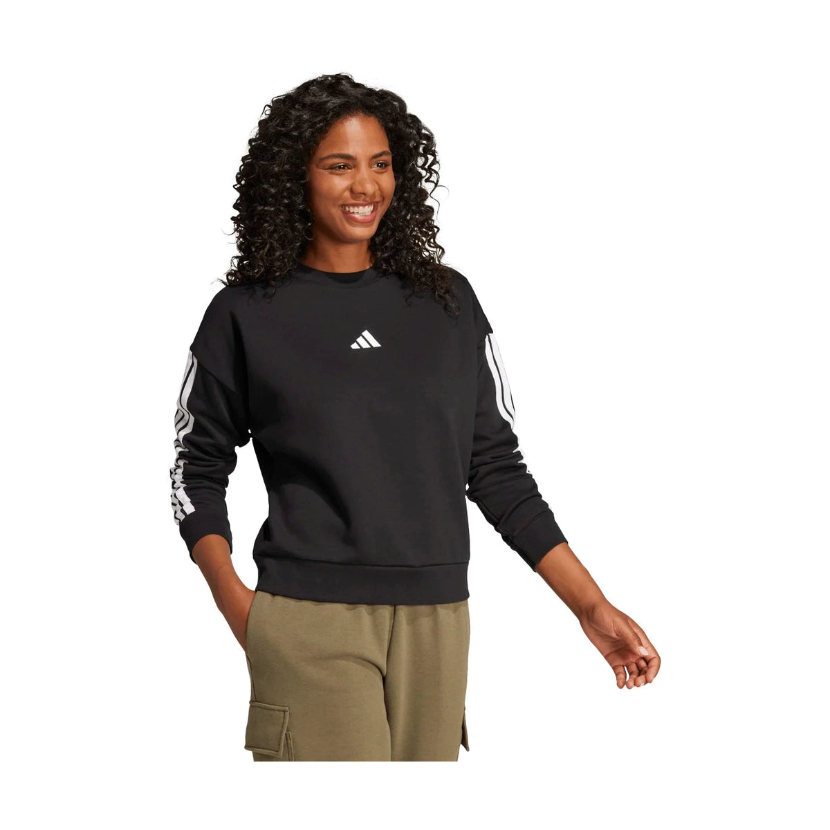 adidas Women's Essentials 3-Stripes Fleece Sweatshirt-3