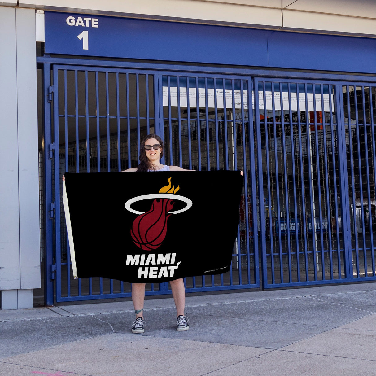 Rico Industries NBA Miami Heat Black 3' x 5' Banner Flag-4