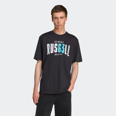 adidas Men's Mercedes - AMG Petronas Formula One Team George Russell T-Shirt Mens Apparel Shirts & Tops