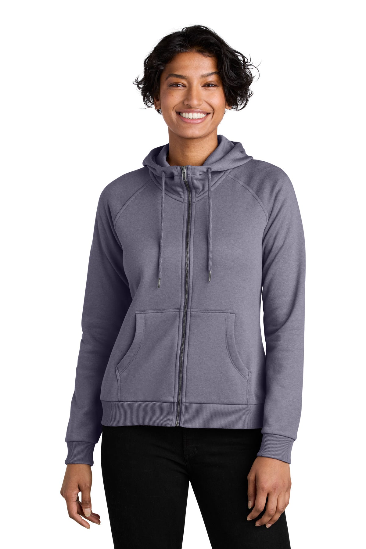 AllMade Women's Organic CVC Fleece Full-Zip Hoodie AL5003 Womens Apparel Sweatshirts & Fleece