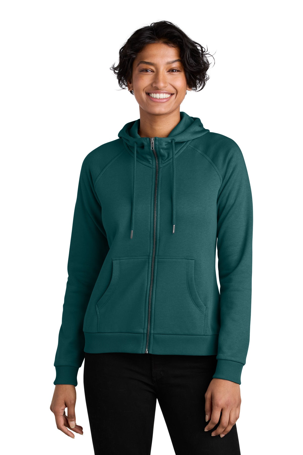 AllMade Women's Organic CVC Fleece Full-Zip Hoodie AL5003 Womens Apparel Sweatshirts & Fleece