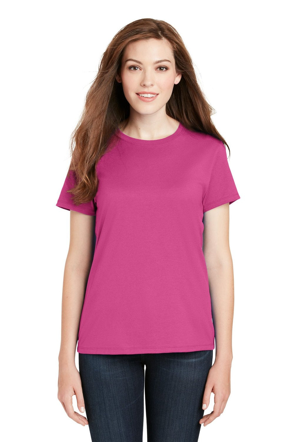 Hanes Women's Perfect-T Cotton T-Shirt SL04 Womens Apparel Shirts & Tops