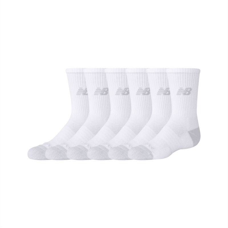 New Balance Youth Active Crew Socks 6 Pack Unisex Accessories Socks
