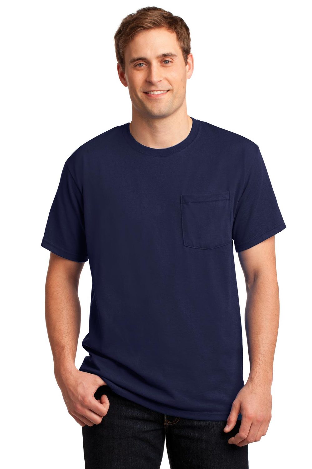 JERZEES Men's Dri-Power 50/50 Cotton/Poly Pocket T-Shirt 29MP Mens Apparel Shirts & Tops