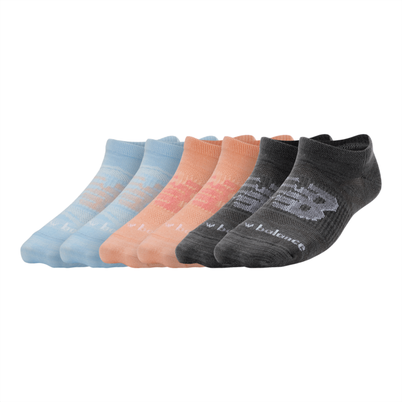 New Balance Kids Flat Knit No Show Socks 6 Pack Unisex Accessories Socks