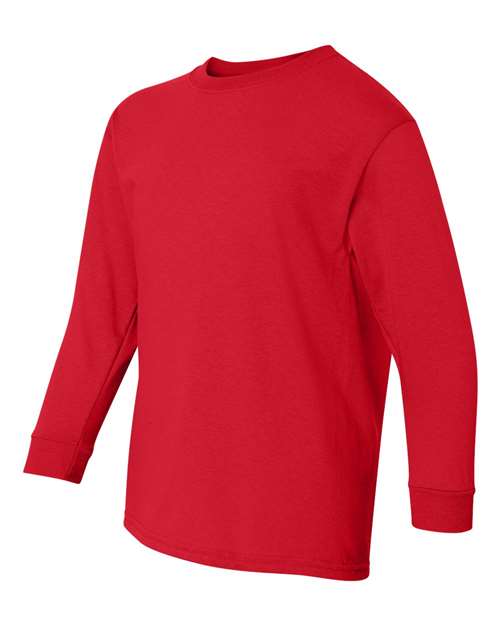 Gildan Youth Heavy Cotton 100% Cotton Long Sleeve T-Shirt 5400B Youth Apparel Shirts & Tops