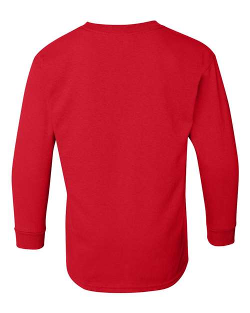 Gildan Youth Heavy Cotton 100% Cotton Long Sleeve T-Shirt 5400B Youth Apparel Shirts & Tops