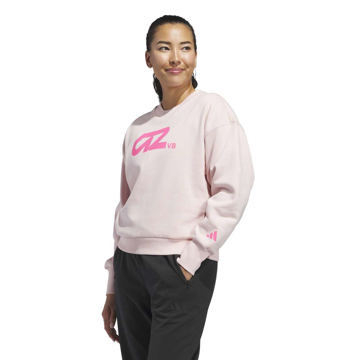 adidas Women's LOVB City Graphics Pullover Crew-1