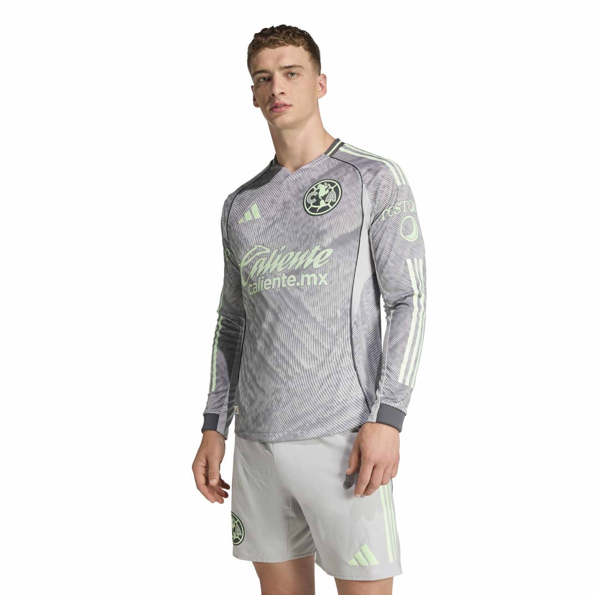 adidas Men's Club America 25/26 Third Authentic Long Sleeve Jersey-1