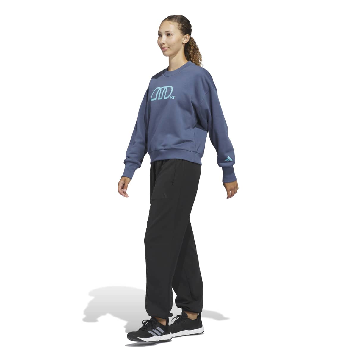 adidas Women's LOVB City Graphics Pullover Crew-5