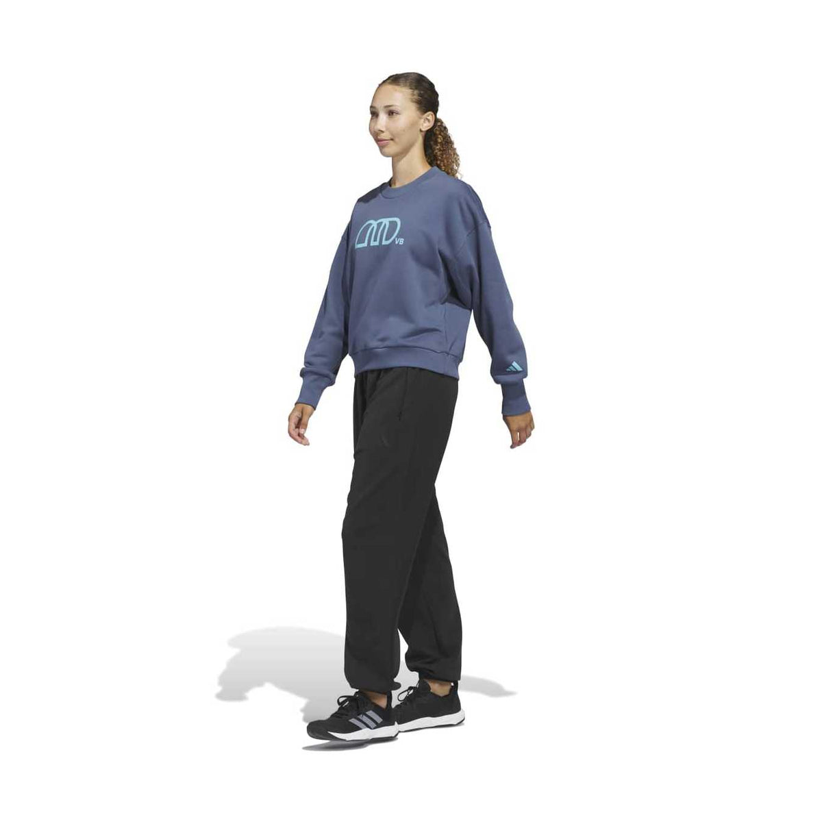 adidas Women's LOVB City Graphics Pullover Crew-5