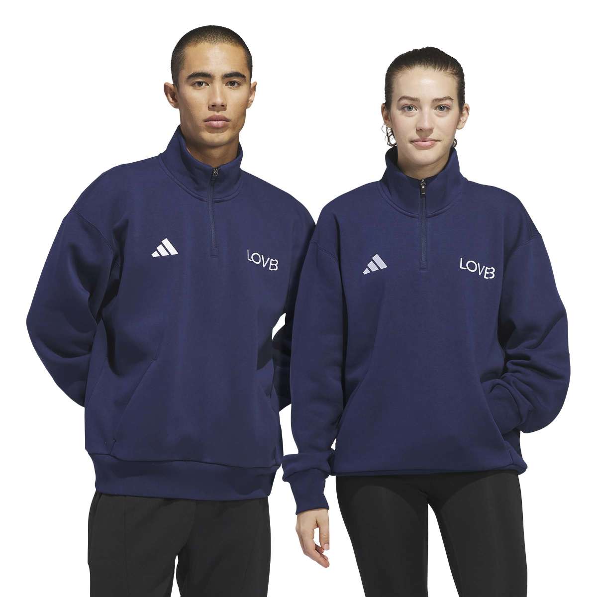 adidas Unisex LOVB Fleece Volleyball Quarter-Zip-7