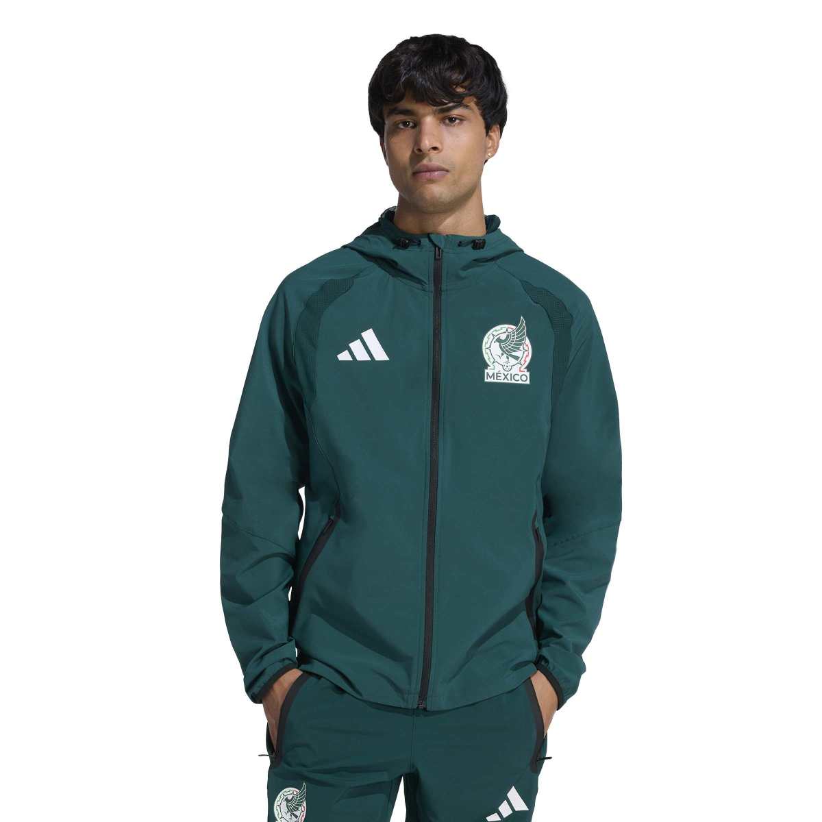 adidas Men's Mexico Tiro Travel Full Zip Windbreaker-2