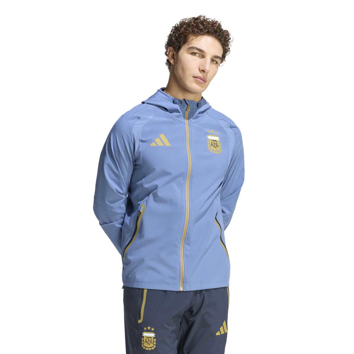 adidas Men's Argentina Tiro Travel Full Zip Windbreaker-2