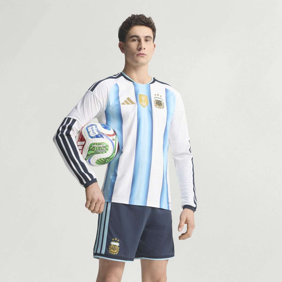 adidas Men's Argentina 26 Home Authentic Long Sleeve Jersey-8