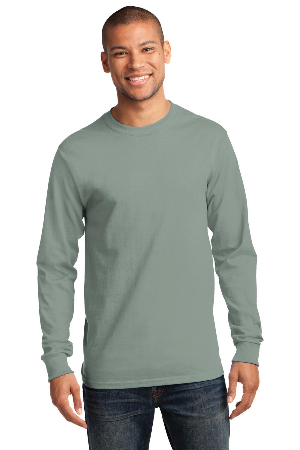 Port & Company Men's Long Sleeve Essential Tee. PC61LS Mens Apparel Shirts & Tops