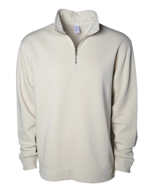 Independent Trading Co. Men's Pigment-Dyed Quarter-Zip Pullover Mens Apparel Sweatshirts & Fleece