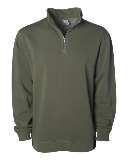Independent Trading Co. Men's Pigment-Dyed Quarter-Zip Pullover Mens Apparel Sweatshirts & Fleece