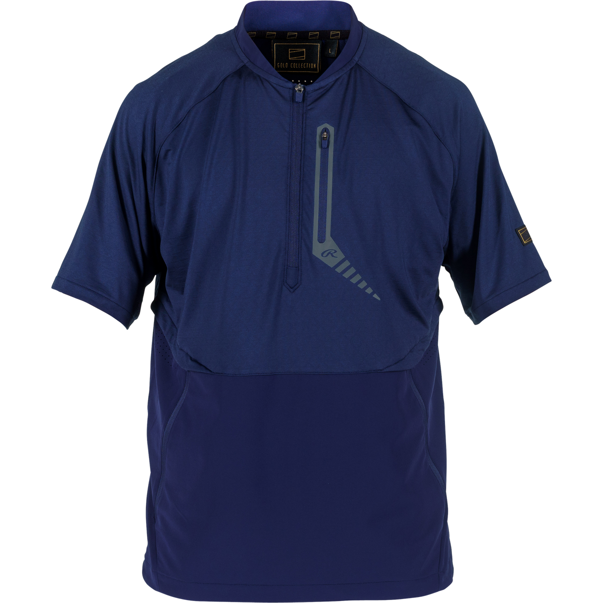 Rawlings Men's Gold Collection 1/4 Zip Short Sleeve Jacket-1