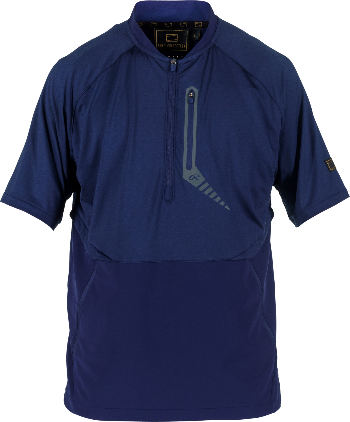 Rawlings Men's Gold Collection 1/4 Zip Short Sleeve Jacket-1