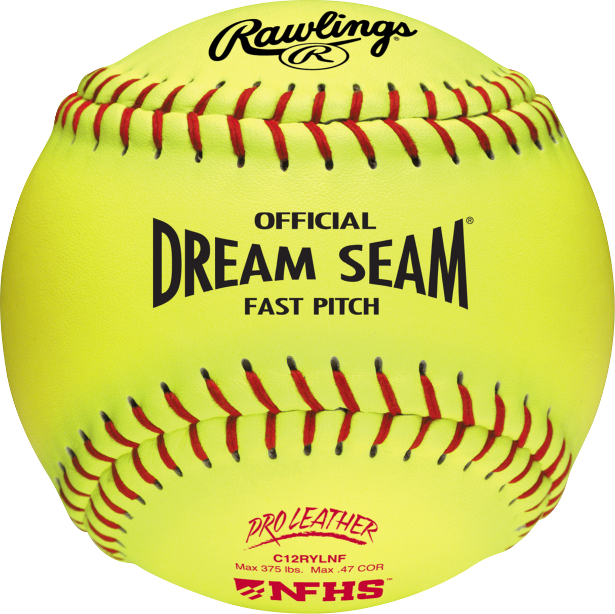 Rawlings 12-inch Pro Leather Dream Seam Nfhs Fastpitch Softball