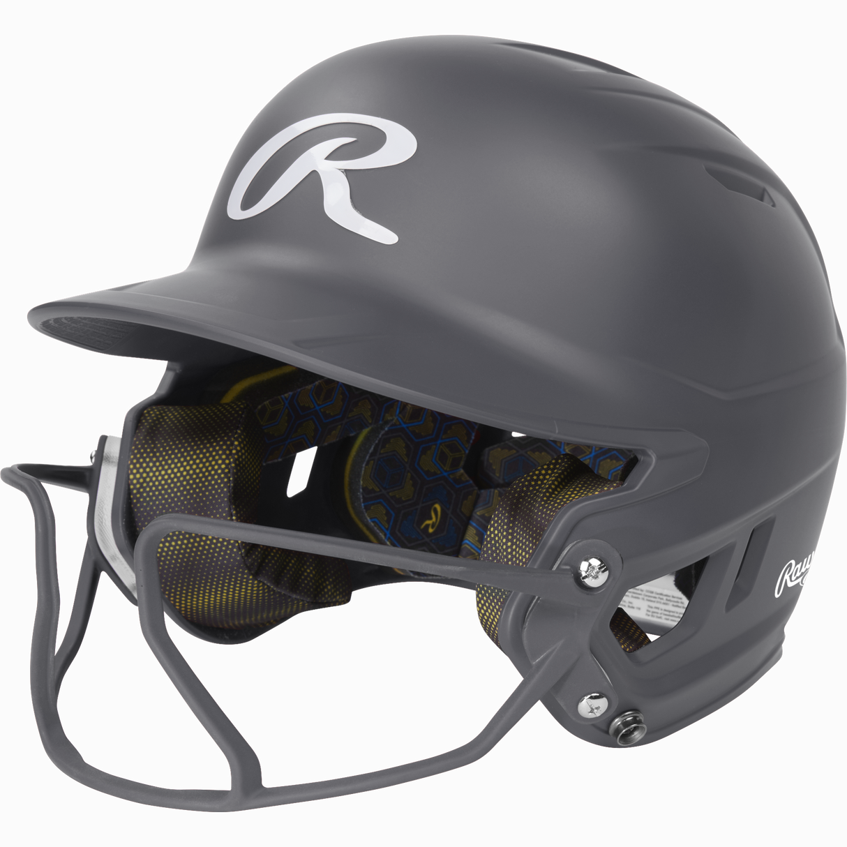 Rawlings Mach Hi-viz 1-tone Matte Fastpitch Softball Batting Helmet with Attached Face Guard-1
