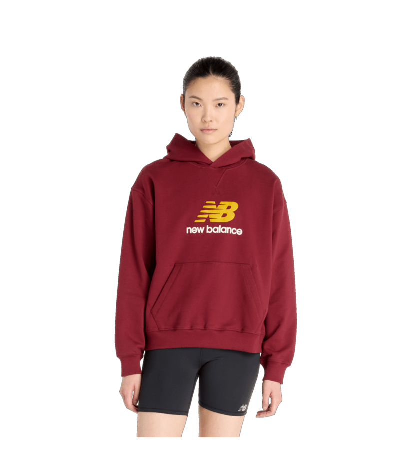 New Balance Women's Athletics French Terry Logo Hoodie Womens Apparel Sweatshirts & Fleece