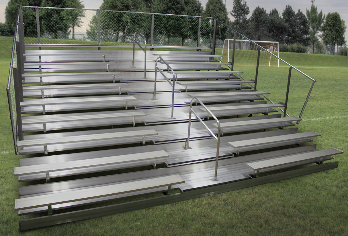 Gared 8 Row Spectator Stationary Bleacher with Aisle Sports Field Equipment All