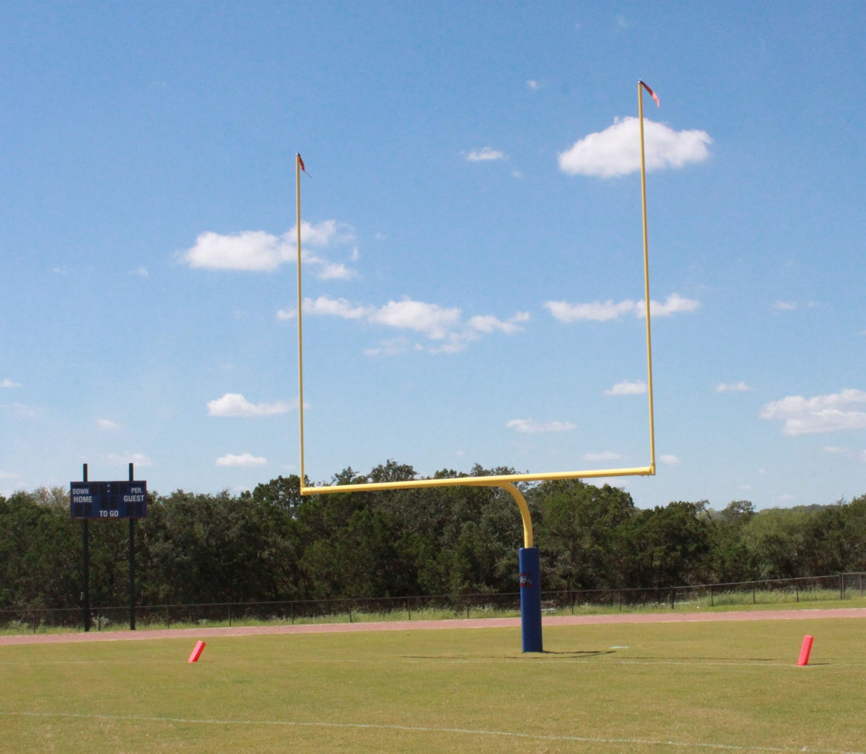 Gared High School 5-9/16" O.D. White Football Goalpost Football Football Field Equipment All