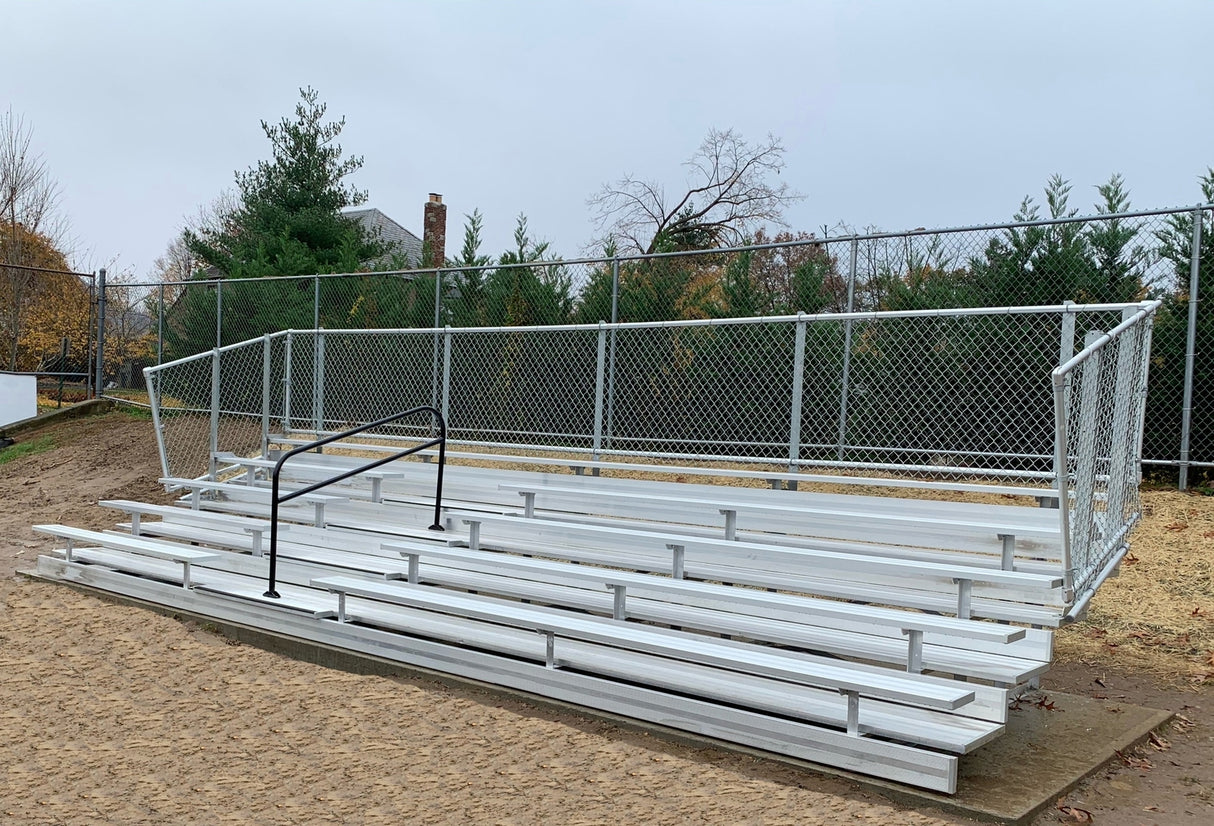 Gared 5-Row Fixed Spectator Bleacher with Aisle Sports Field Equipment All
