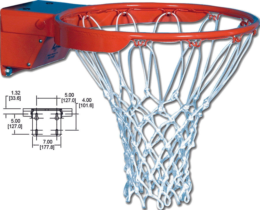 Gared Scholastic Breakaway Rim with Nylon Net Basketball Equipment All