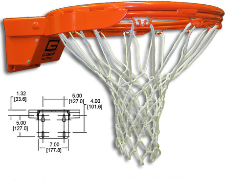 Gared Double Ring Breakaway Rim with Nylon Net Basketball Equipment All