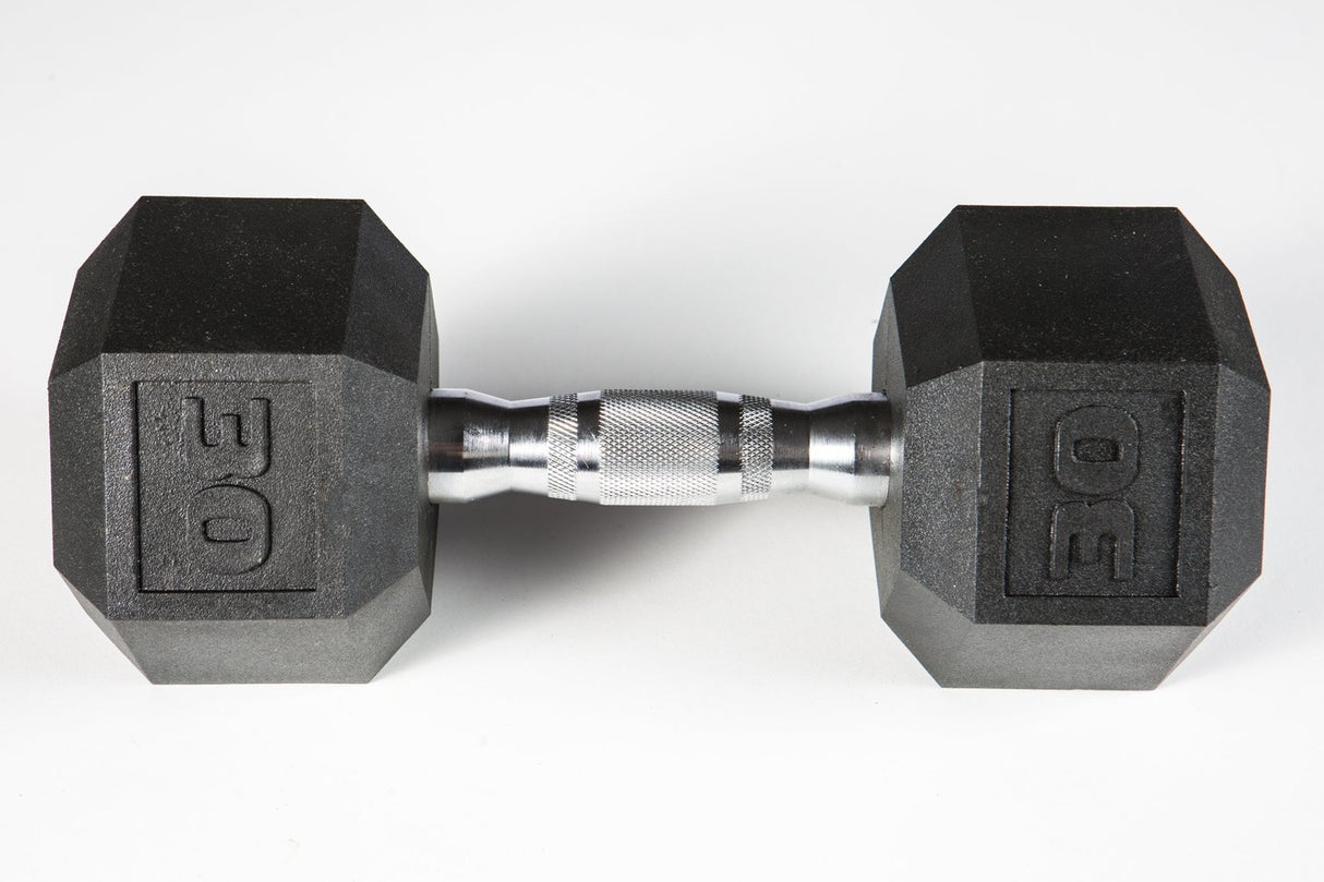 York PVC Hex Dumbbell – Chrome Ergo Handle Exercise & Wellness Strength Dumbbells
