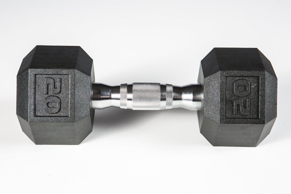 York PVC Hex Dumbbell – Chrome Ergo Handle Exercise & Wellness Strength Dumbbells