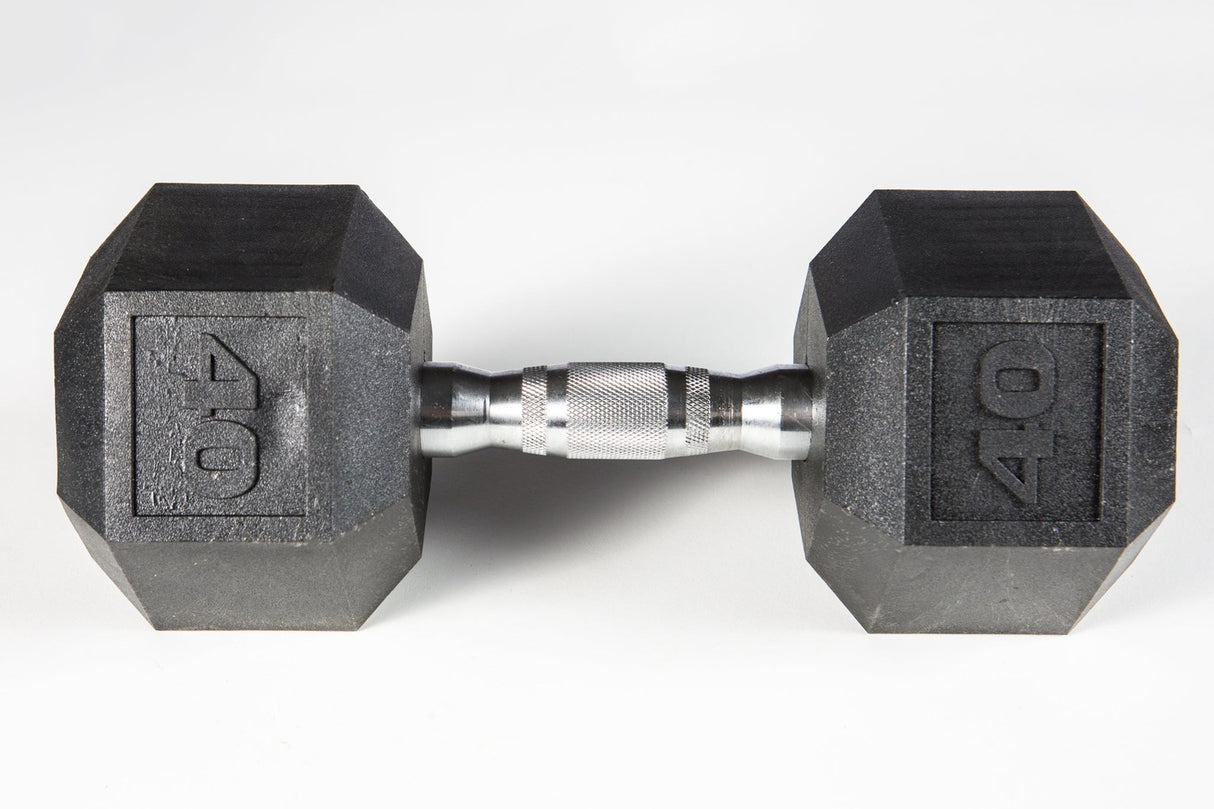 York PVC Hex Dumbbell – Chrome Ergo Handle Exercise & Wellness Strength Dumbbells