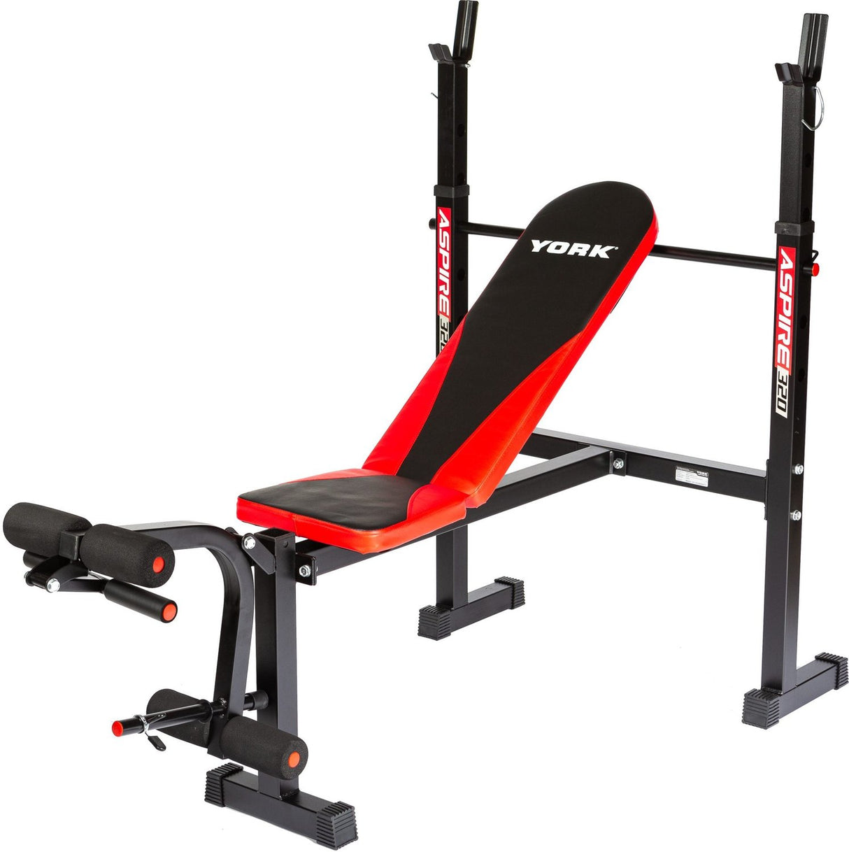 York Aspire 320 Multi Purpose Flat to Incline Bench with Arm/Leg Curl Exercise & Wellness Gym Equipment