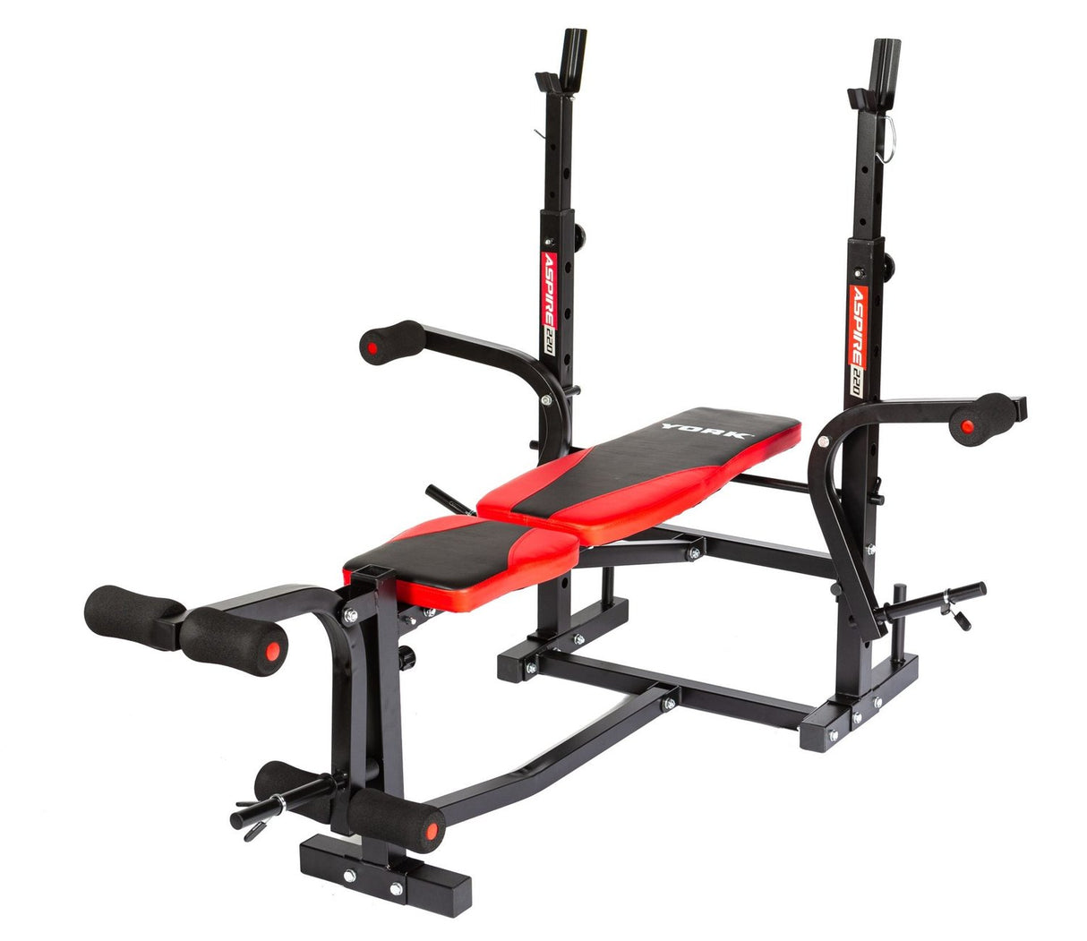 York Aspire 220 Folding Bench with Arm/Leg Curl/Butterfly Exercise & Wellness Gym Equipment