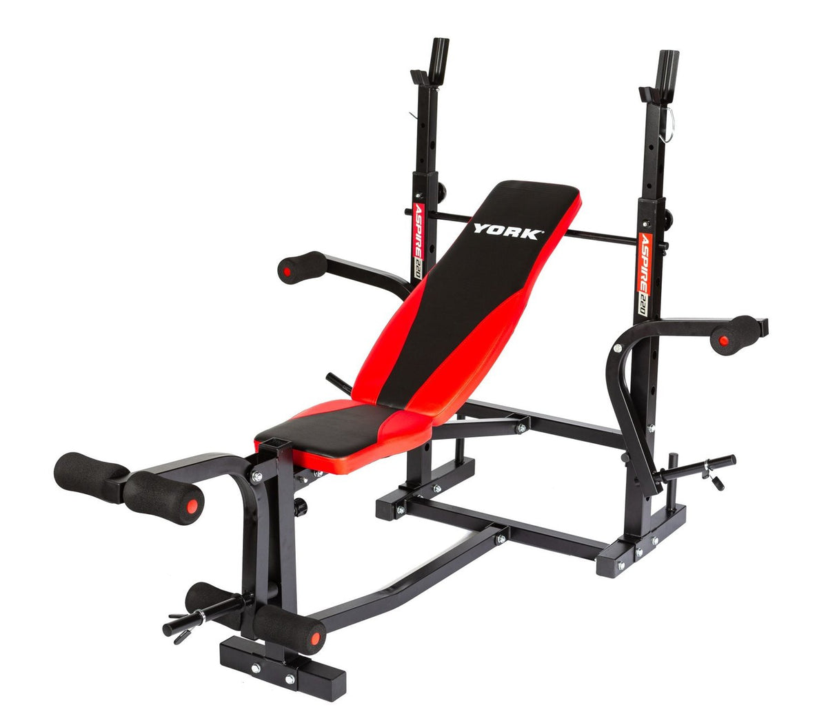 York Aspire 220 Folding Bench with Arm/Leg Curl/Butterfly Exercise & Wellness Gym Equipment
