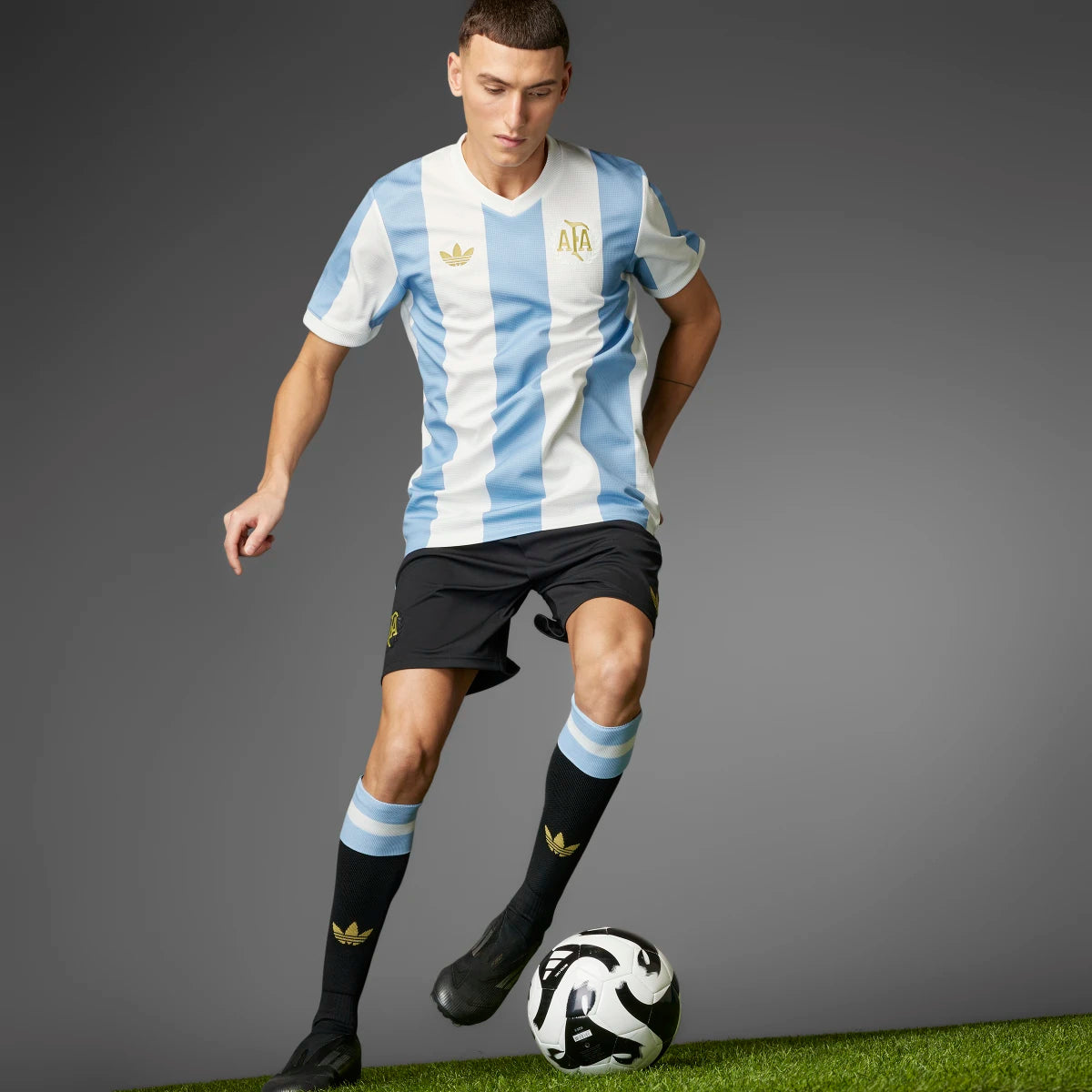 adidas Men's Argentina Anniversary Jersey Soccer Uniforms & Apparel All