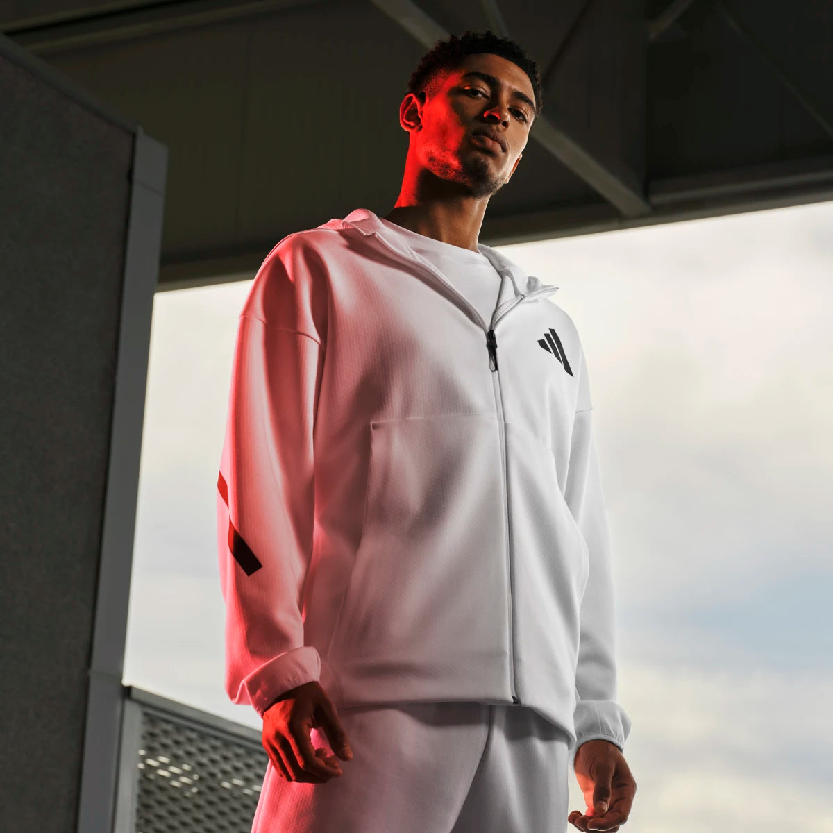 adidas Men's Z.N.E. Full-Zip Hooded Track Jacket Mens Apparel Jackets & Vests