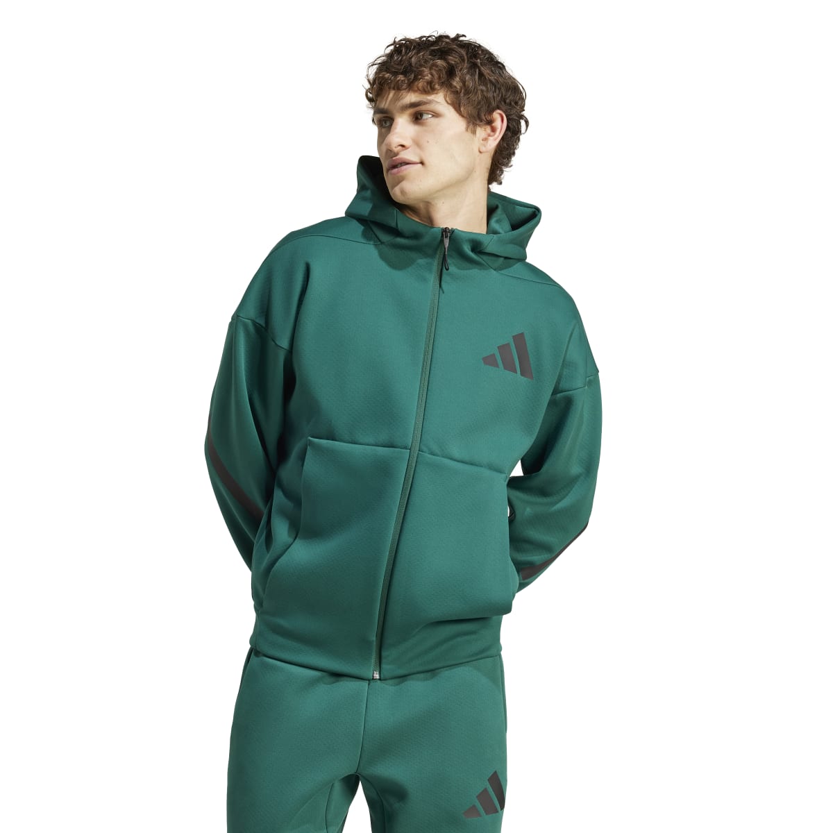 adidas Men's Z.N.E. Full-Zip Hooded Track Jacket Mens Apparel Jackets & Vests
