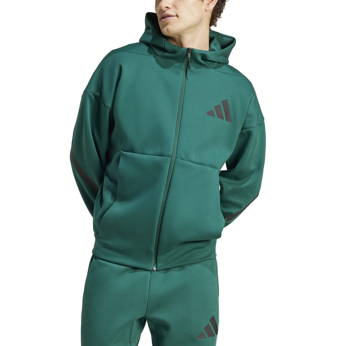 adidas Men's Z.N.E. Full-Zip Hooded Track Jacket Mens Apparel Jackets & Vests