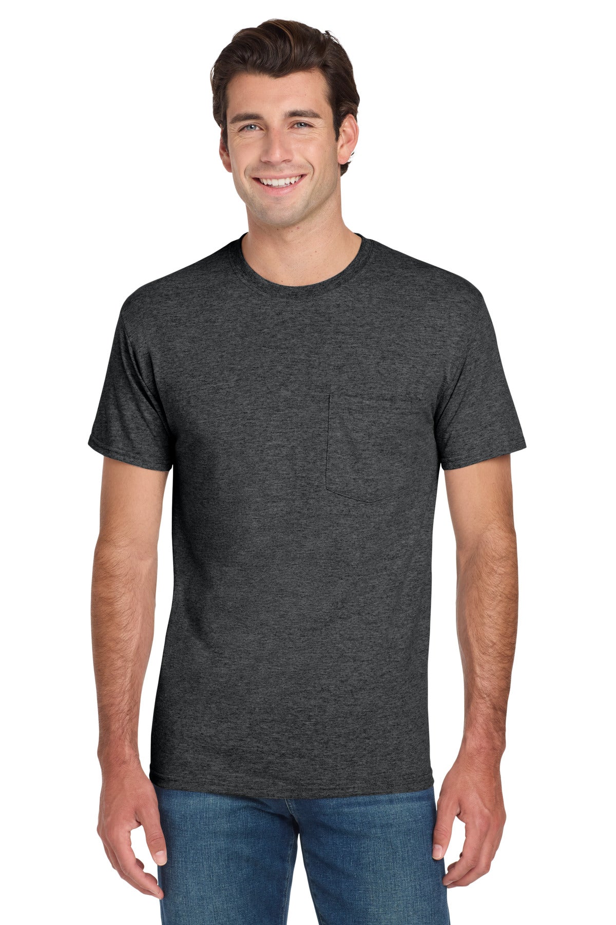 JERZEES Men's Dri-Power 50/50 Cotton/Poly Pocket T-Shirt 29MP Mens Apparel Shirts & Tops