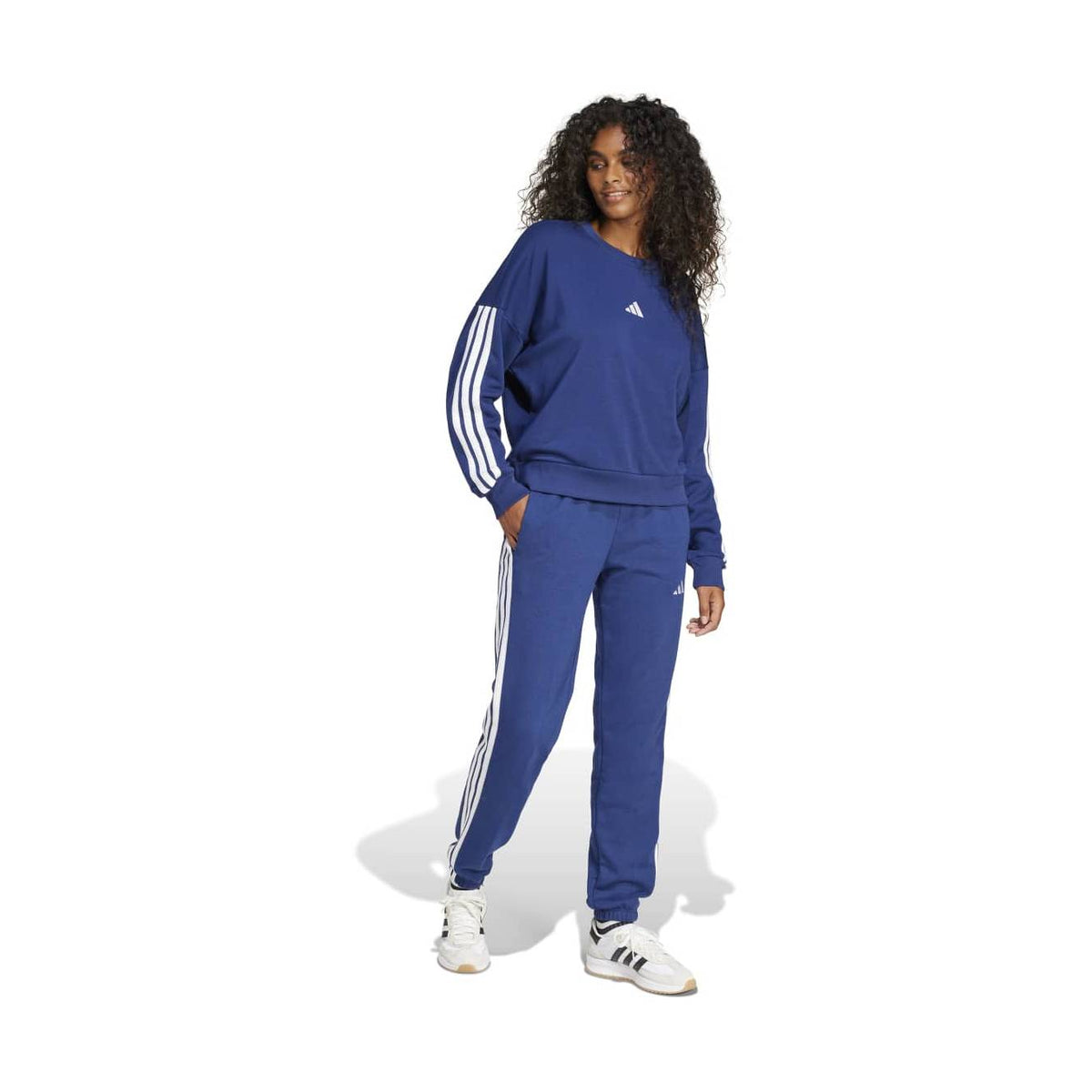 adidas Women's Essentials 3-Stripes French Terry Cuffed Pants-5