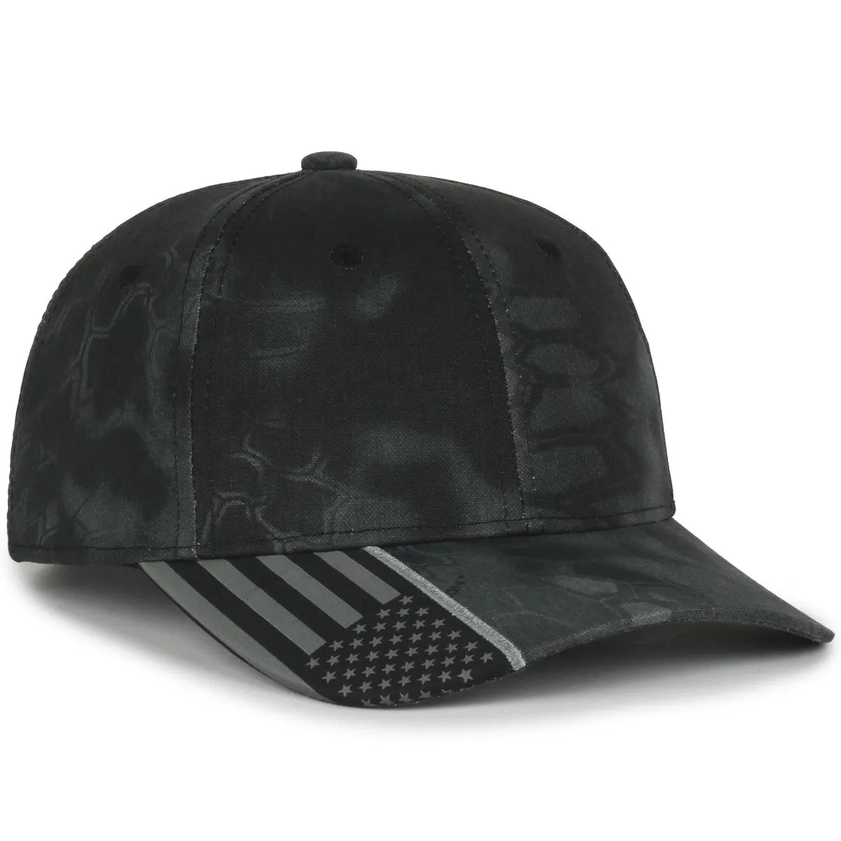 Outdoor Cap CWF-305 Woven Flag Structured Solid Back Hat Unisex Accessories Hats & Caps